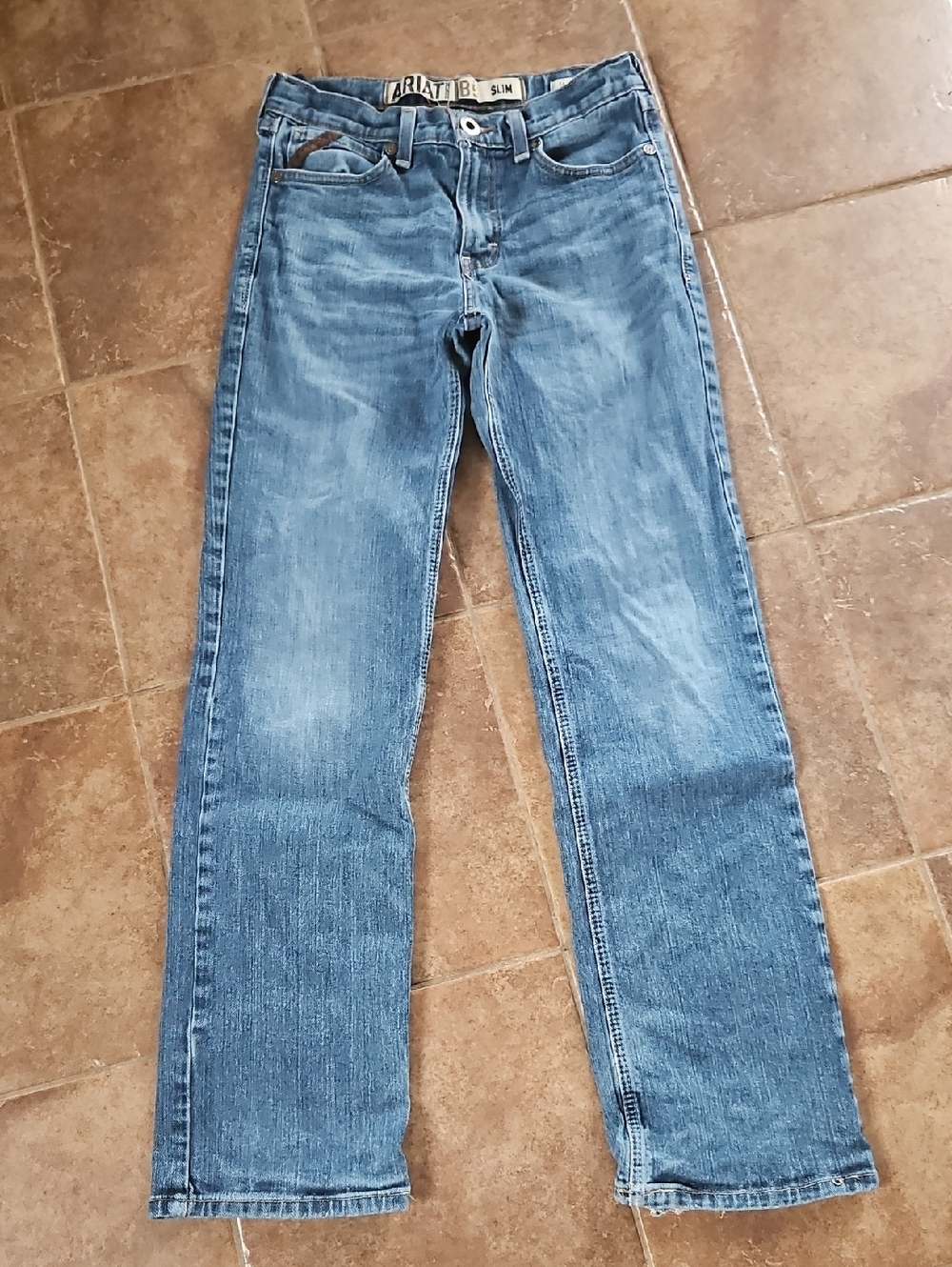 Ariat Boy's Slim Straight Light Blue Denim Jeans